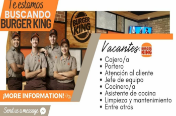 Haz Carrera en Burger King Vacantes Disponibles