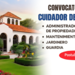 convocatoria de cuidador de casas